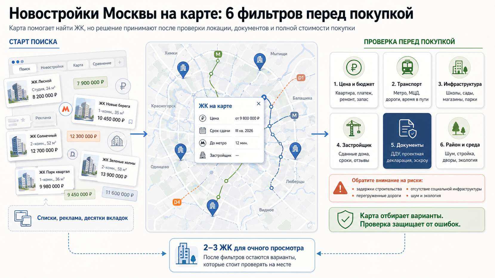 новостройки москвы на карте